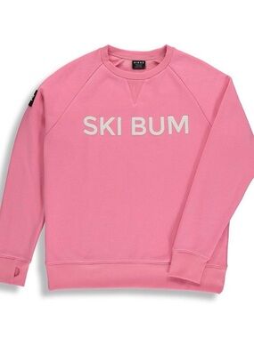 Birdz “Ski Bum” Oversized Crewneck Sweatshirt – Pink, Size Medium ($98 Retail)